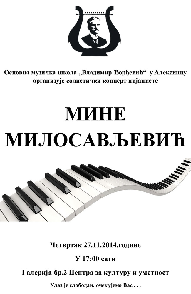 Koncert Mina Milosavljević - klavir